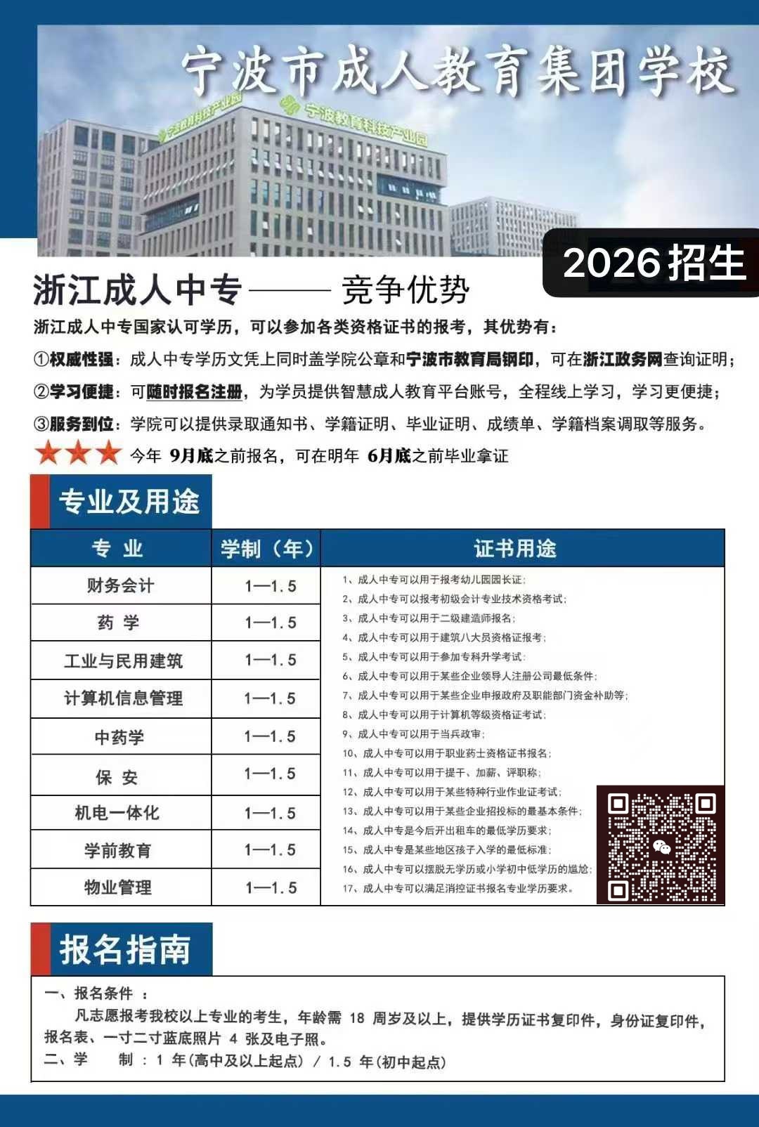 2026年成人中專報名條件及收費標(biāo)準(zhǔn)詳解